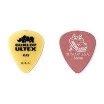 Palhetas de guitarra JIM DUNLOP Standard 60 mm, pacote com 12 unidades com alça vermelha Palhetas de guitarra JIM DUNLOP Standard 60 mm, pacote com 12 unidades com alça vermelha