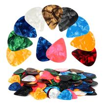 Palhetas de guitarra PEASUG 120 unidades de celulóide colorido 0,46 mm 0,71 mm 0,96 mm