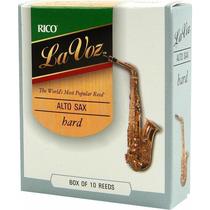 Palhetas de saxofone alto D'Addario La Voz RJC10MH de dureza média Palhetas de saxofone alto D'Addario La Voz RJC10MH de dureza média