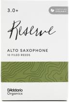 Palhetas de saxofone alto D'Addario Organic Reserve 3.0+, pacote com 10 Palhetas de saxofone alto D'Addario Organic Reserve 3.0+, pacote com 10