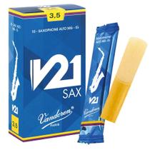 Palhetas de saxofone alto Vandoren V21 Strength 3.5 para sax alto Palhetas de saxofone alto Vandoren V21 Strength 3.5 para sax alto
