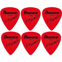Palhetas Ibanez Kiko Loureiro 1,2mm 6 Unidades Vermelhas