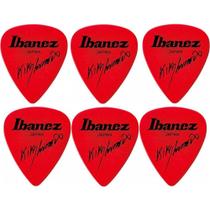 Palhetas Ibanez Kiko Loureiro 1,2mm 6 Unidades Vermelhas