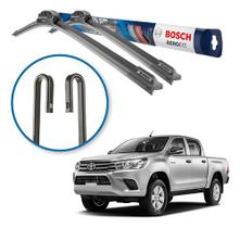Palhetas Limpador Chuva Parabrisa Bosch Hilux 2015 A 2019 Preto Palhetas Limpador Chuva Parabrisa Bosch Hilux 2015 A 2019 Preto