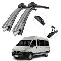 Palhetas Limpador de Parabrisa Fiat Ducato Silicone Kit Dianteiro