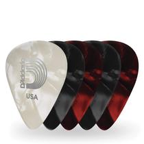 Palhetas para Guitarra D'Addario de Celuloide Sortidas Pacote com 25