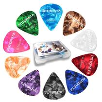 Palhetas para guitarra ROTOPATA, kit com 15 unidades, celuloide com organizador Palhetas para guitarra ROTOPATA, kit com 15 unidades, celuloide com organizador