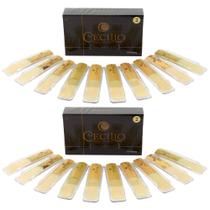 Palhetas para saxofone alto Cecilio 2.0-20 com estojos individuais x20