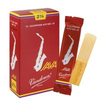 Palhetas para saxofone alto Vandoren JAVA Red Strength 2.5 (x10) Palhetas para saxofone alto Vandoren JAVA Red Strength 2.5 (x10)