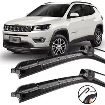 Palhetas Silicone Limpador Parabrisa Jeep Compass 17 Até 21 Palhetas Silicone Limpador Parabrisa Jeep Compass 17 Até 21