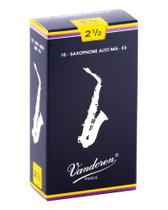 Palhetas Vandoren Traditional para Saxofone Alto - Resistência 2.5 (10 Unidades)