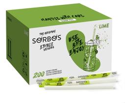 Palhinhas comestíveis SORBOS com sabor de limão 100% biodegradáveis (200)