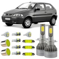 Palio Siena G1 1996/2002 Kit Led Teto Placa Farol Milha H1