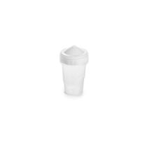 Paliteiro de Plástico 90 ML Branco Transparente 004638 Plasútil Paliteiro de Plástico 90 ML Branco Transparente 004638 Plasútil