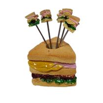 Paliteiro Em Cerâmica Formato Misto Quente Com 5 Garfinhos