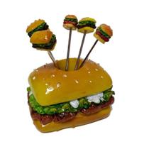 Paliteiro Em Cerâmica Formato X-Salada Com 5 Garfinhos