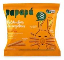 Palitinhos De Vegetais Cenoura e Grão de Bico 20g - Papapá Palitinhos De Vegetais Cenoura e Grão de Bico 20g - Papapá