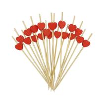 Palito Coração para Petiscos 20 unidades - ArtLille