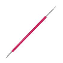 Palito Cutícula Inox Ponta Dupla com Protetor Silicone - Santa Clara