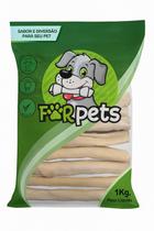 Palito de Couro Retriver 8 Natural - 1 Kg - For Pets