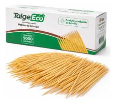 Palito de Dente Bambu Granel 5000 Unidades 6,5cm Natural Resistente para Petiscos Restaurante