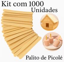 Palito de Picolé Ponta Arredondada 1000 Unidades Artesanato, Depilação, Escolar e Mais