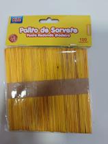 Palito De Sorvete Ponta Redonda Amarelo - KAZ