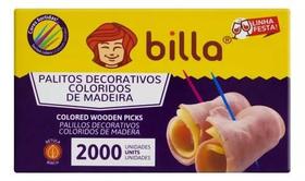 Palito Decorativos Coloridos De Madeira Com 2000 Und