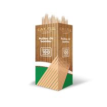 Palito Dental Bambu Talge com 25 pacotes com 100 unidades