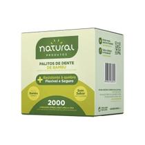 Palito Dental De Bambu Embalado 2000 Un Natural