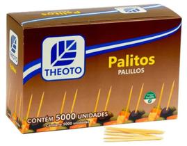 Palito Dental De Madeira Com 5000 Unidades Theoto