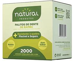 Palito Dente Bambu Natural embalado 2000un