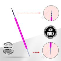 Palito Duplo Bastão Cutícula Manicure Unha Cutelaria Aço Inox