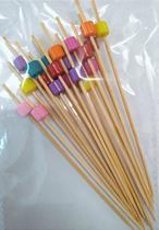 Palito em Bambu p/ petiscos - 20 un - Ref. HA019 - 12 cm - Silver Festas