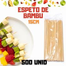 Palito Espeto Bambu Petisco lanches, 15cm Pct 500 Unid Palito Espeto Bambu Petisco lanches, 15cm Pct 500 Unid