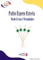 Palito Espeto de Bambu Estrela Verde 12 cm c/50 unid. - Shiki - petisco, frutas, aperitivos (3221) Palito Espeto de Bambu Estrela Verde 12 cm c/50 unid. - Shiki - petisco, frutas, aperitivos (3221)