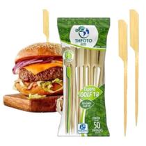 Palito Espeto Golf De Bambu 18cm Hambúrguer Petiscos C/ 50