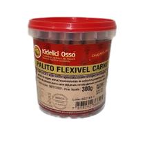 Palito Flexivel - Kidelici Osso - Sabor Carne- 300G (Pote)