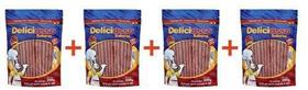 Palito Ossinho fino para cães sabor Carne Combo com 4 unidades Carne Deliciosso 200g