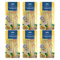 Palito Ossinho fino para cães sabor Maracujá Deliciosso Frutas 90g Combo com 6 unidades