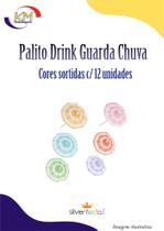 Palito para Drink Guarda Chuva Colorido c/12 unidades - Silver Festas - drinks, petiscos (17089)