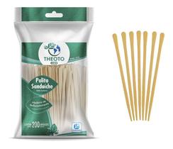 Palito Para Sanduíche Petiscos Baguete Madeira 9cm C/ 200un