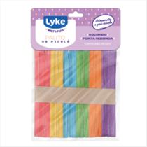 Palito picolé Lyke colorido com 100 unidades