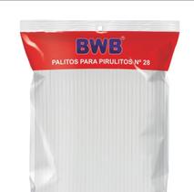 Palito Pirulito Bwb Grande 50un Branco Palito Pirulito Bwb Grande 50un Branco