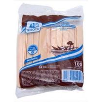 Palito Sorvete Ponta Redonda Natural Pac Com 100 Unidades Theoto