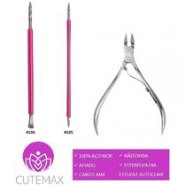 Palito unha Espátula mista Manicure Podologia com Alicate Cutemax Palito unha Espátula mista Manicure Podologia com Alicate Cutemax