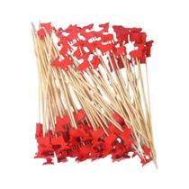 Palitos De Bambu De Natal 100 Unidades Descartáveis Para Coquetéis, Toppers De Cupcake, Palitos De Palitos De Bambu De Natal 100 Unidades Descartáveis Para Coquetéis, Toppers De Cupcake, Palitos De