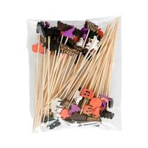 Palitos De Bambu Para Halloween E Natal, Pacote Com 100 Unidades Para Bolos, Alimentos, Frutas E Palitos De Bambu Para Halloween E Natal, Pacote Com 100 Unidades Para Bolos, Alimentos, Frutas E