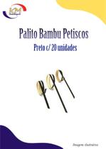 Palitos de Bambu para Petiscos preto c/20 unidades - Silver Festas (HA 227)