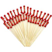 Palitos De Bambu Para Petiscos Vermelhos 20 Un - Silverfestas